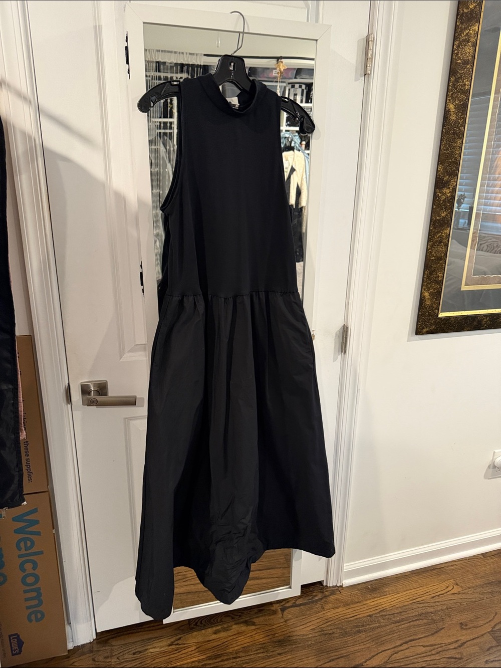a new day Black Sleeveless High-Neck Maxi Dress